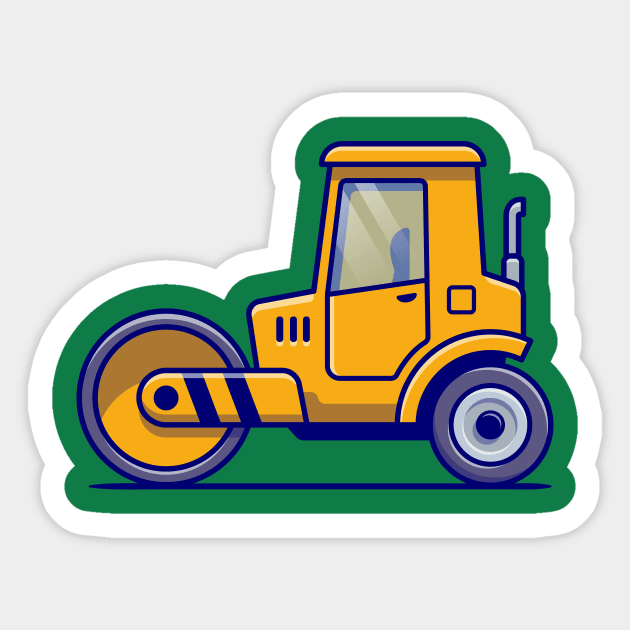 Tractor Vehicle Cartoon Illustration Sticker by Catalyst Labs